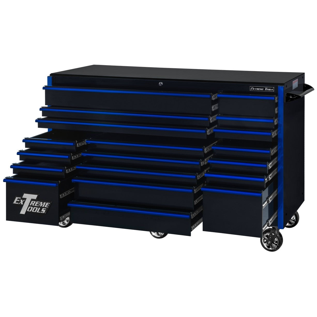 72″ x 30″ Deep, 19 Drawers Triple Bank Roller Cabinet