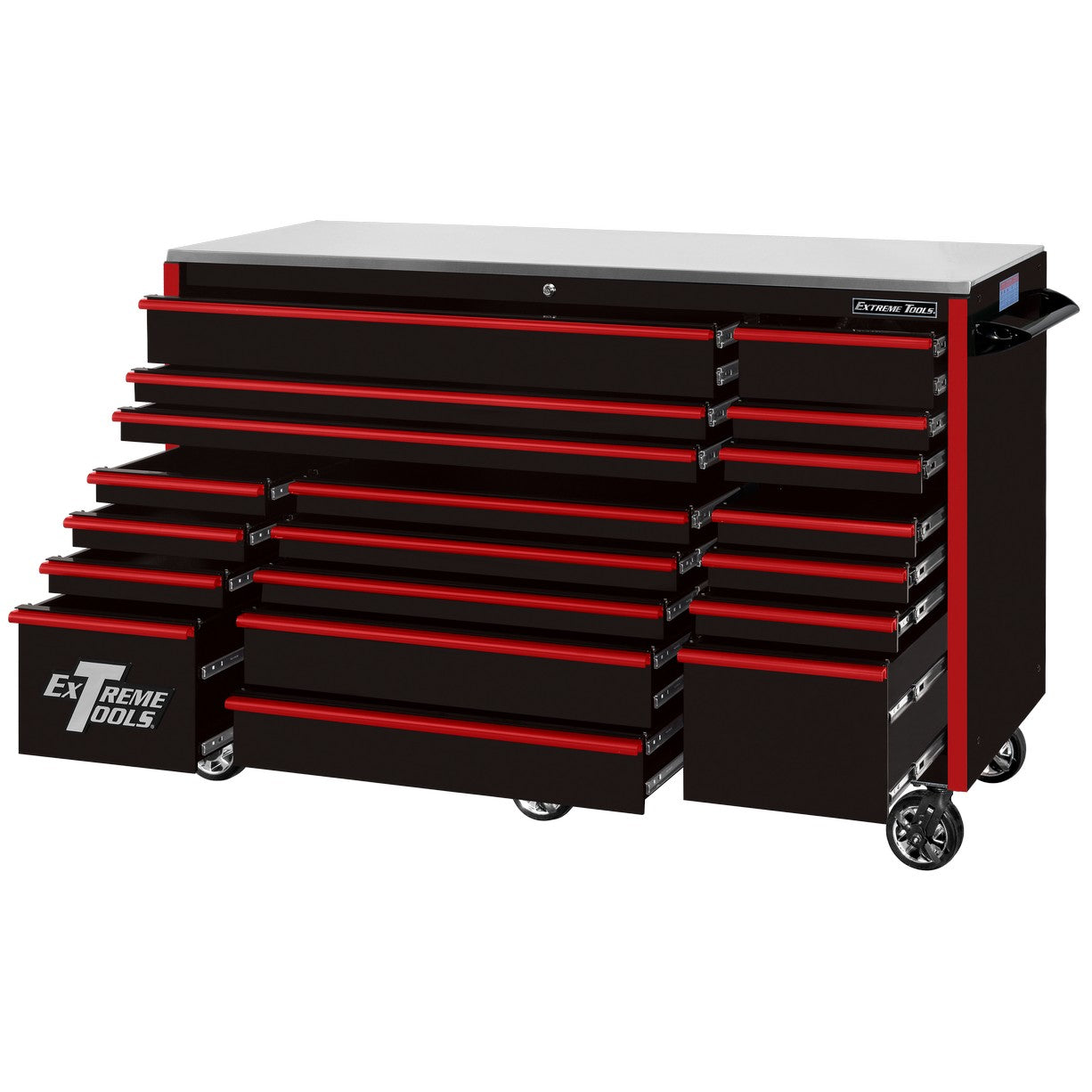 72″ x 30″ Deep, 19 Drawers Triple Bank Roller Cabinet