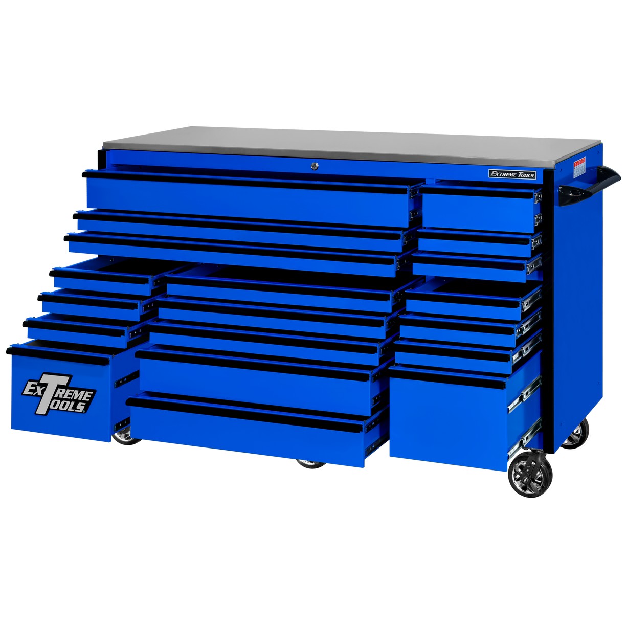 72″ x 30″ Deep, 19 Drawers Triple Bank Roller Cabinet