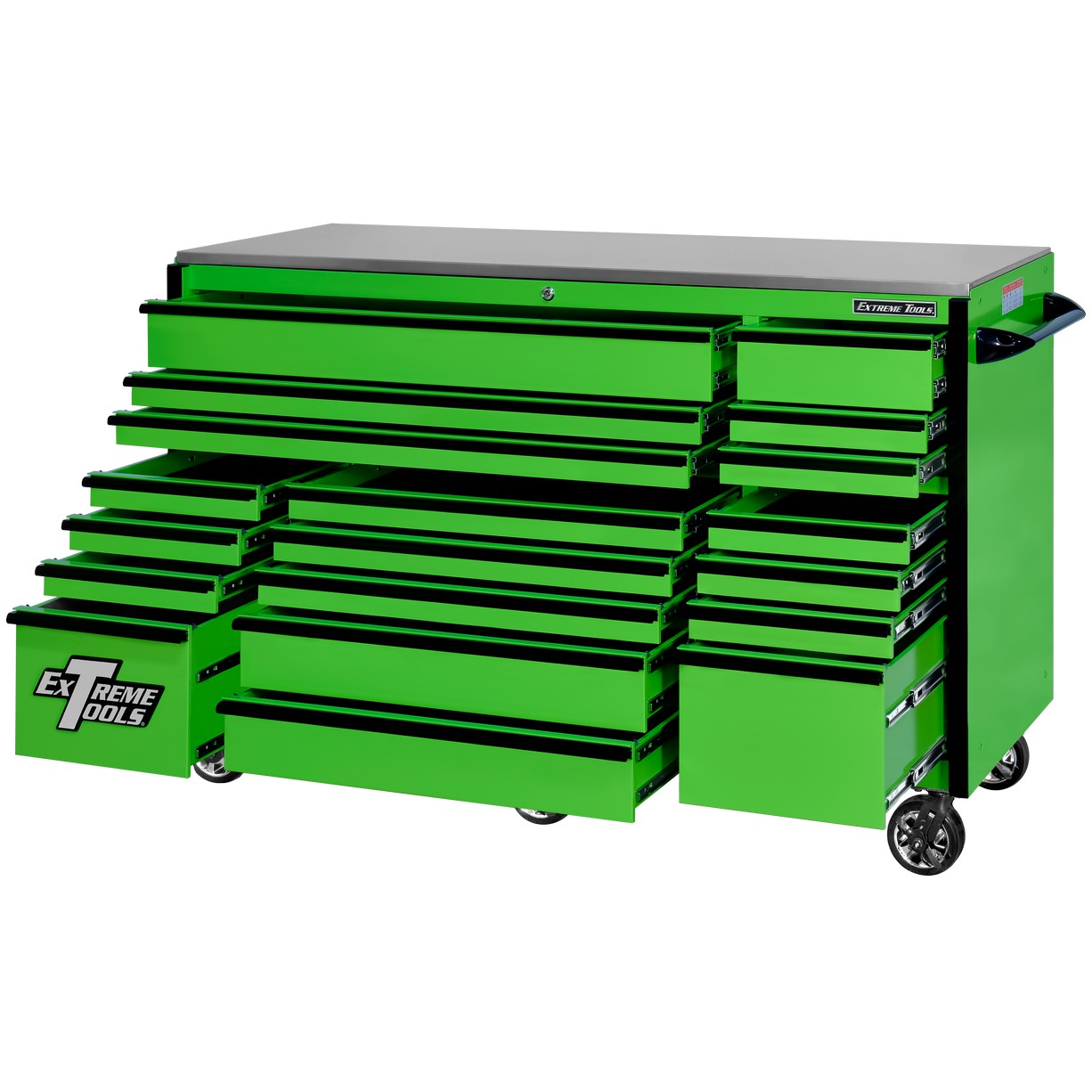 72″ x 30″ Deep, 19 Drawers Triple Bank Roller Cabinet