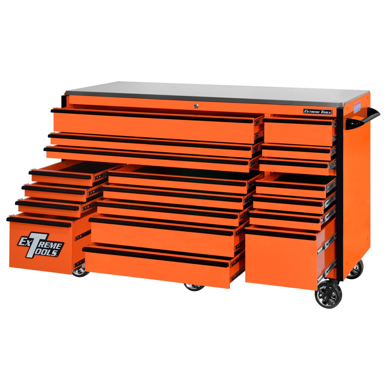 72″ x 30″ Deep, 19 Drawers Triple Bank Roller Cabinet