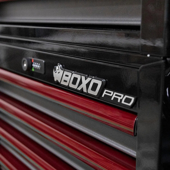 Pro Series | Loaded 26" 11-Drawer Rolling Tool Box | Black and Red