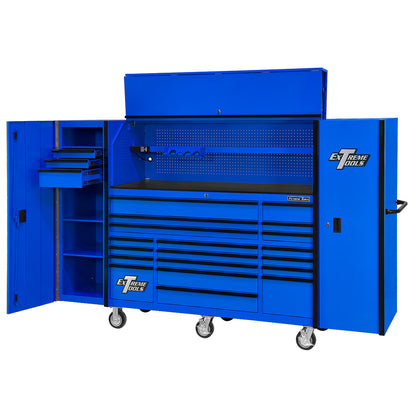 72″ x 25″ 19 Drawers Roller, Hutch & 2 Side Lockers Combo