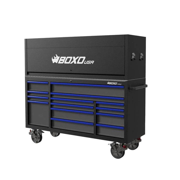 Pro Series | Loaded 72" 14-Drawer Garage Top Rolling Tool Box | Black