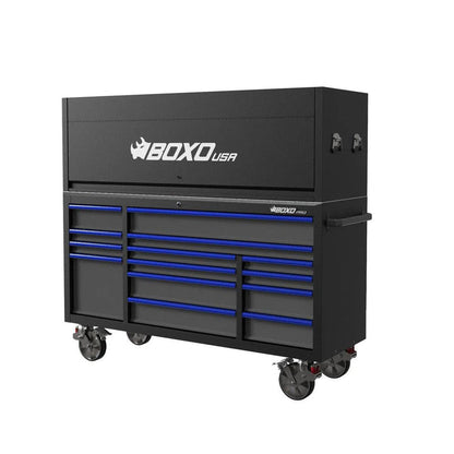 Pro Series | Loaded 72" 14-Drawer Garage Top Rolling Tool Box | Black