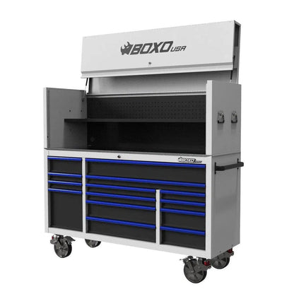 Pro Series | Loaded 72" 14-Drawer Garage Top Rolling Tool Box | White